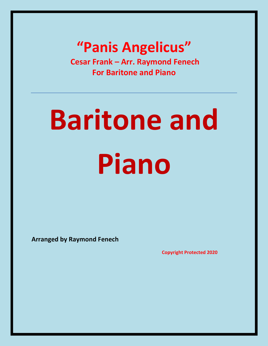 Panis Angelicus - Baritone (voice) and Piano Baritone Horn TC scores gallery preview page 1