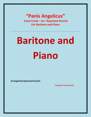 Book cover for Panis Angelicus - Baritone (voice) and Piano