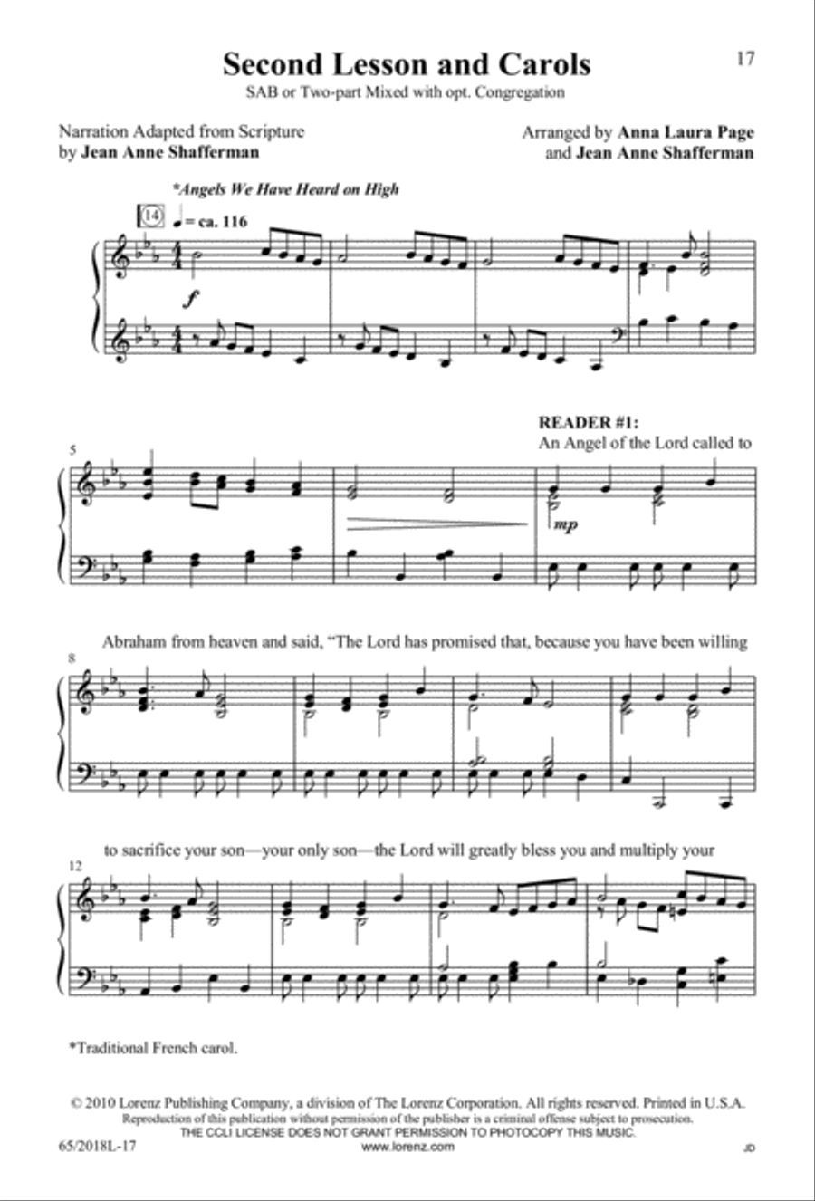 A Ceremony of Lessons and Carols 3-Part scores gallery preview page 18