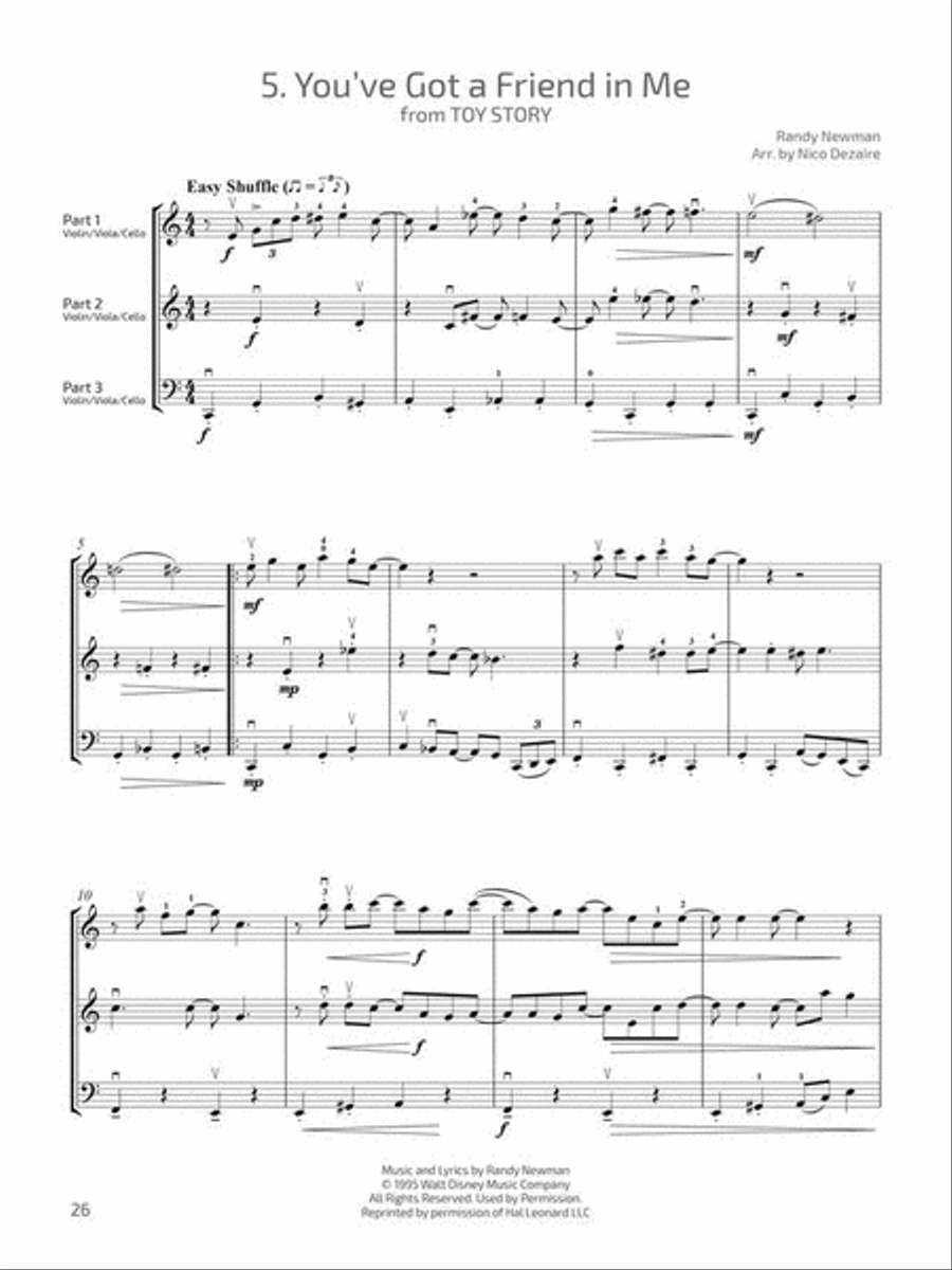 Discover Disney Discover Disney String Trio scores gallery preview page 7
