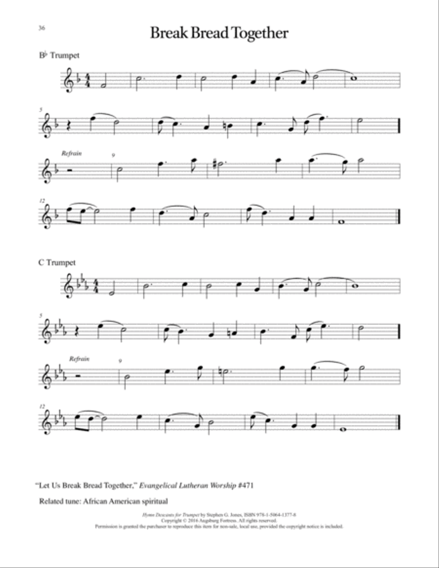 Hymn Descants for Trumpet C Trumpet scores gallery preview page 37