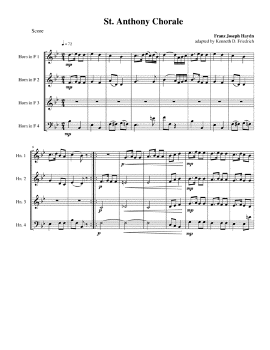 A Baroque Wedding Brass Ensemble scores gallery preview page 1