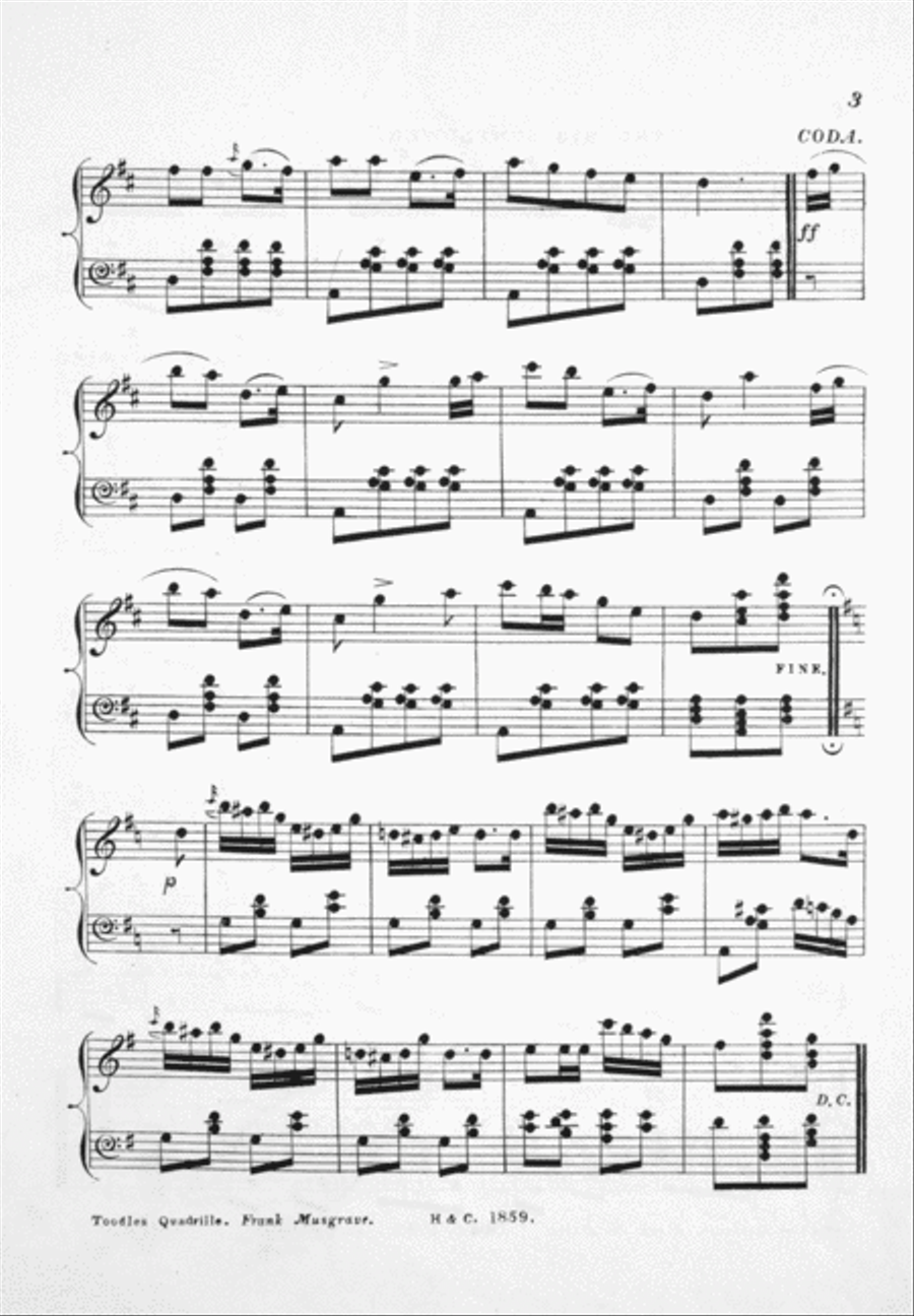 Toodles Quadrille Piano Solo scores gallery preview page 3
