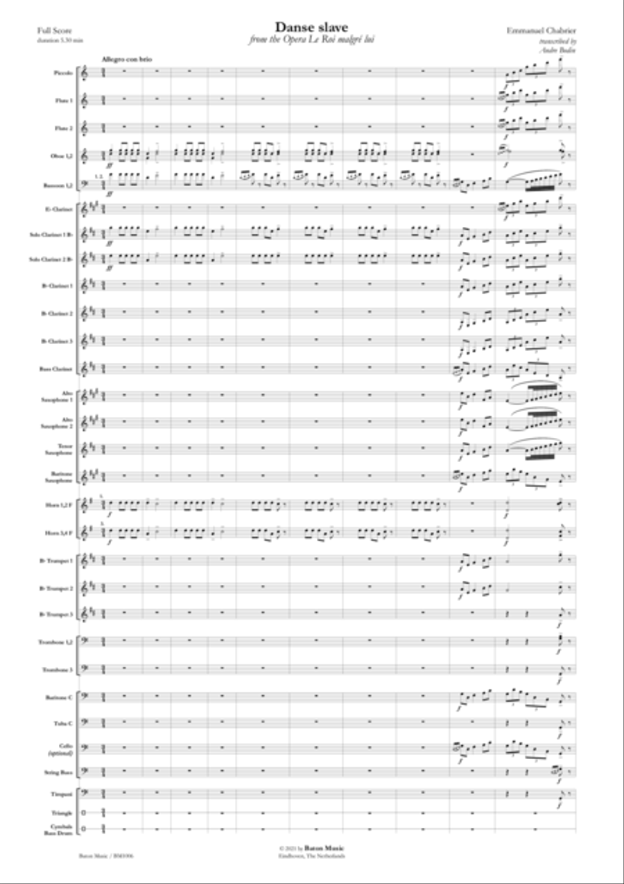 Danse slave Concert Band scores gallery preview page 2