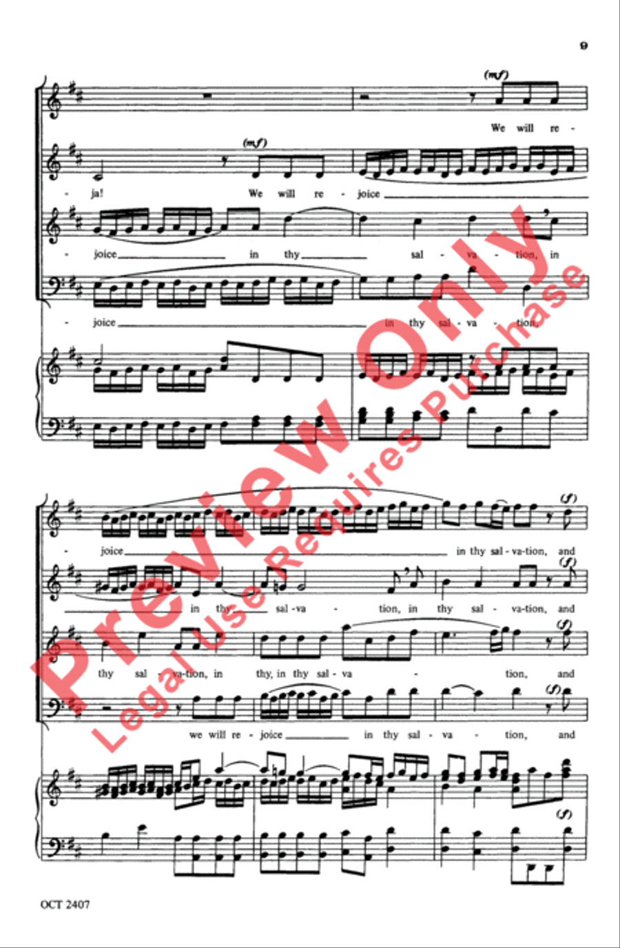 We Will Rejoice in Thy Salvation 4-Part scores gallery preview page 9