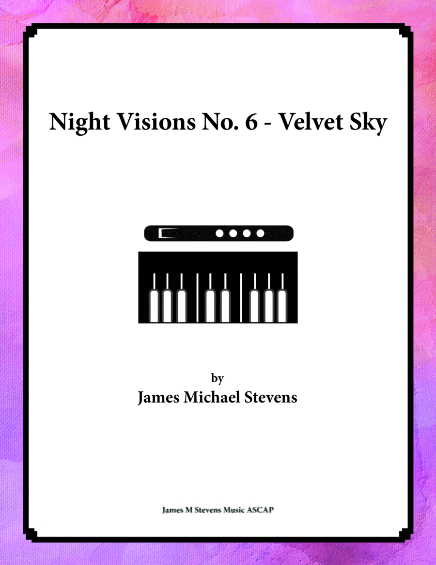 Book cover for Night Visions No. 6 - Velvet Sky - Flute & Piano