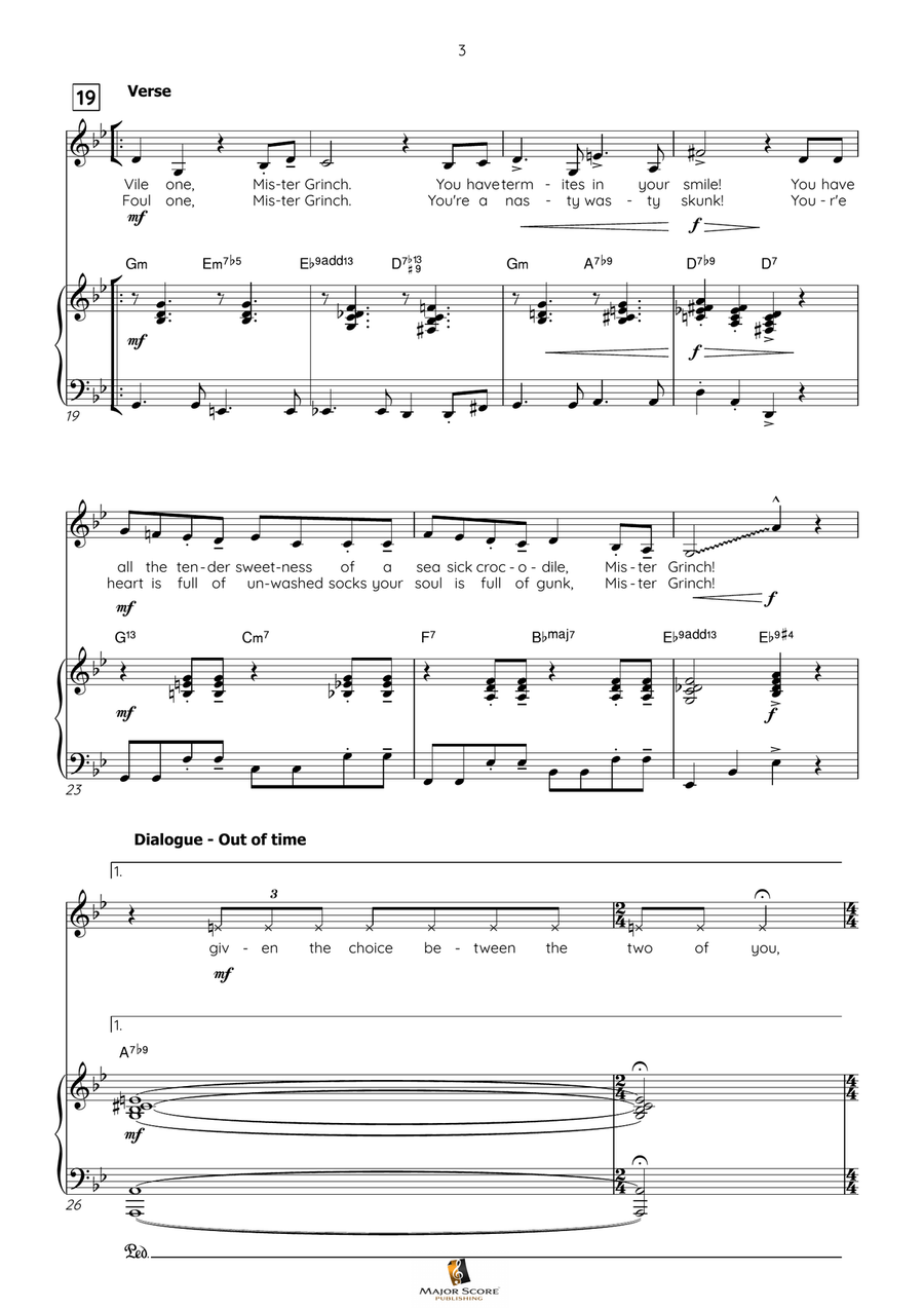 You're A Mean One, Mr. Grinch Piano, Vocal scores gallery preview page 4
