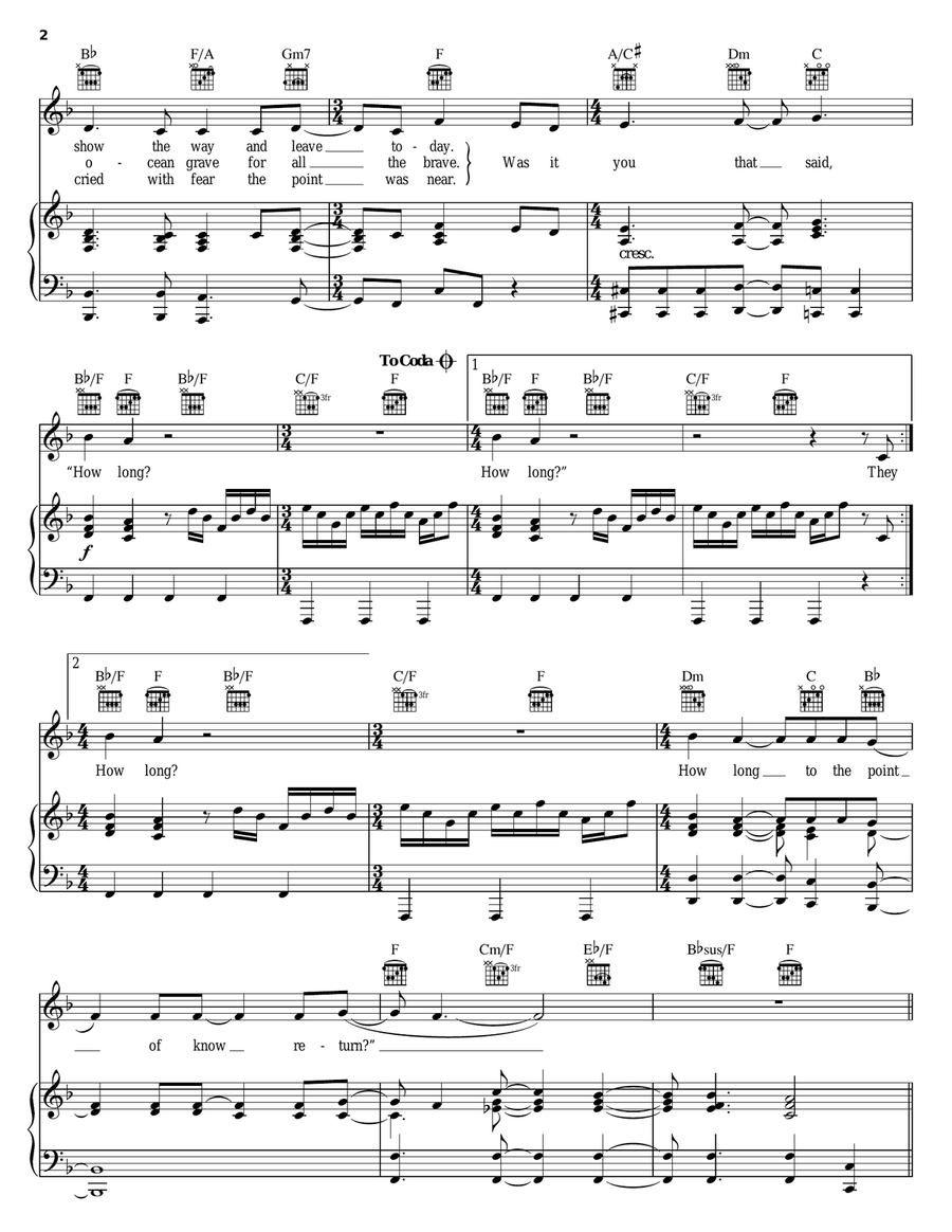 Point Of Know Return Piano, Vocal, Guitar scores gallery preview page 2