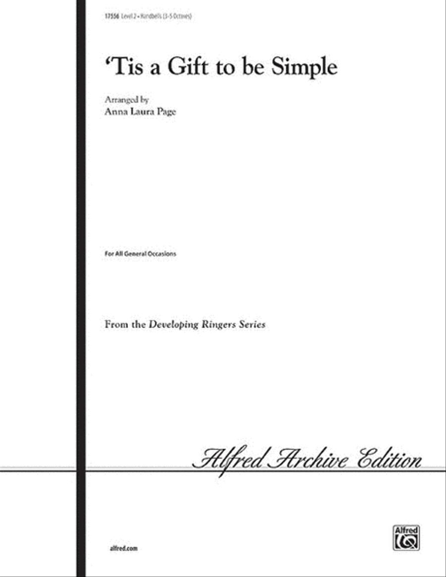'Tis a Gift to Be Simple Handbell Choir scores gallery preview page 1