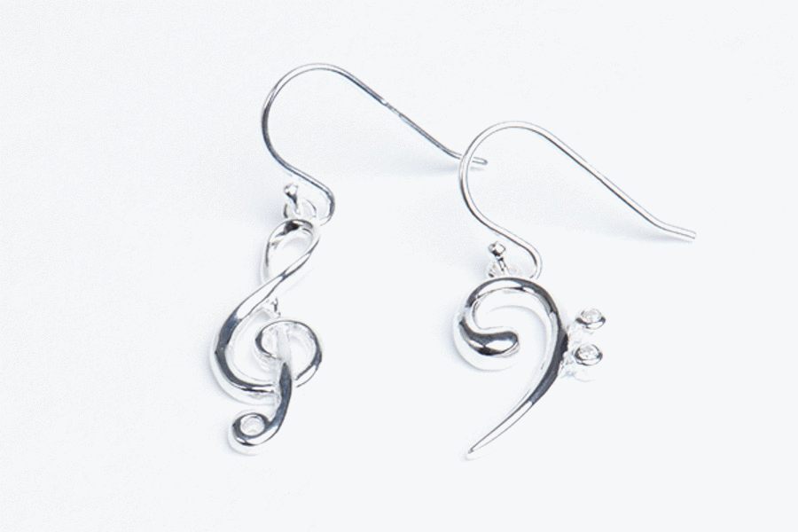 Boucles d'Oreilles Clé de Sol & Clé de Fa HazenArt (Argent Massif) School and Community scores gallery preview page 1