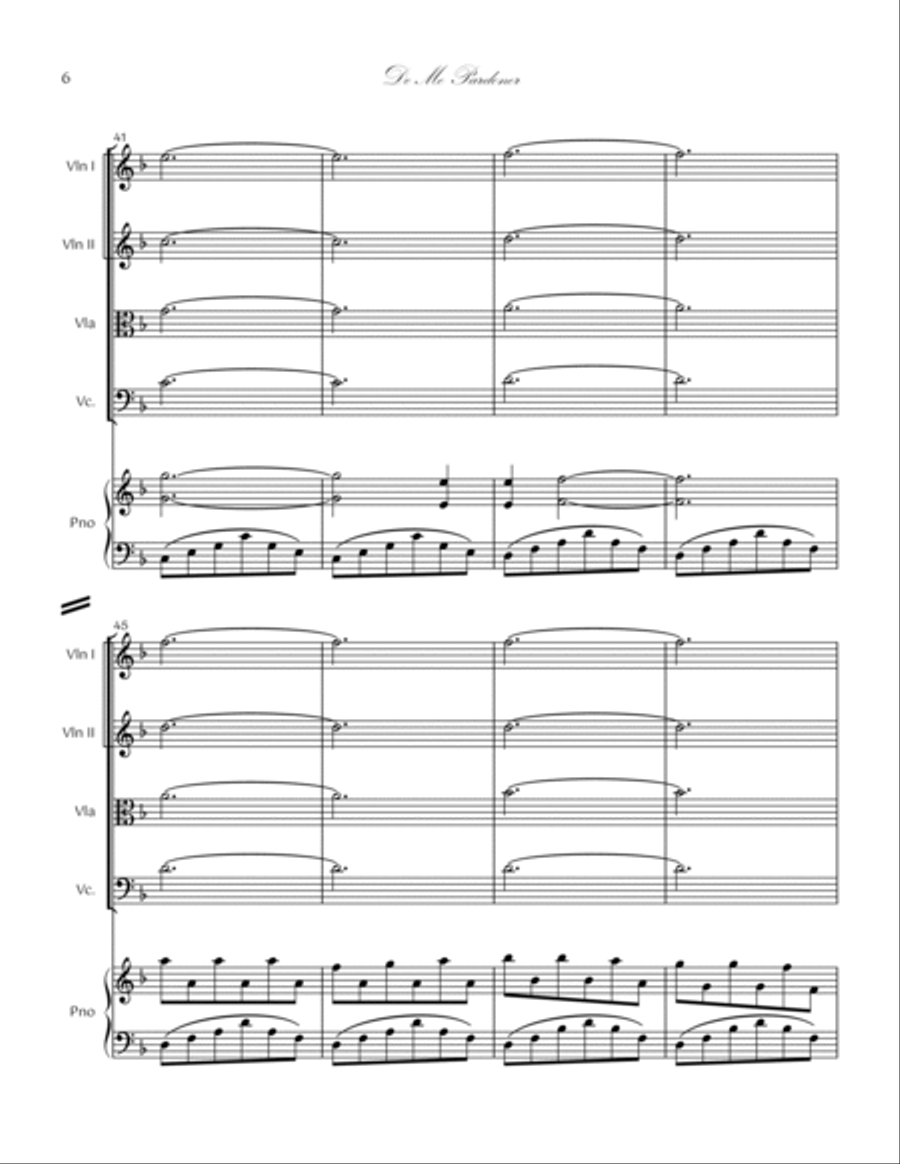 11. De Me Pardoner Piano Quintet Piano Quintet scores gallery preview page 6