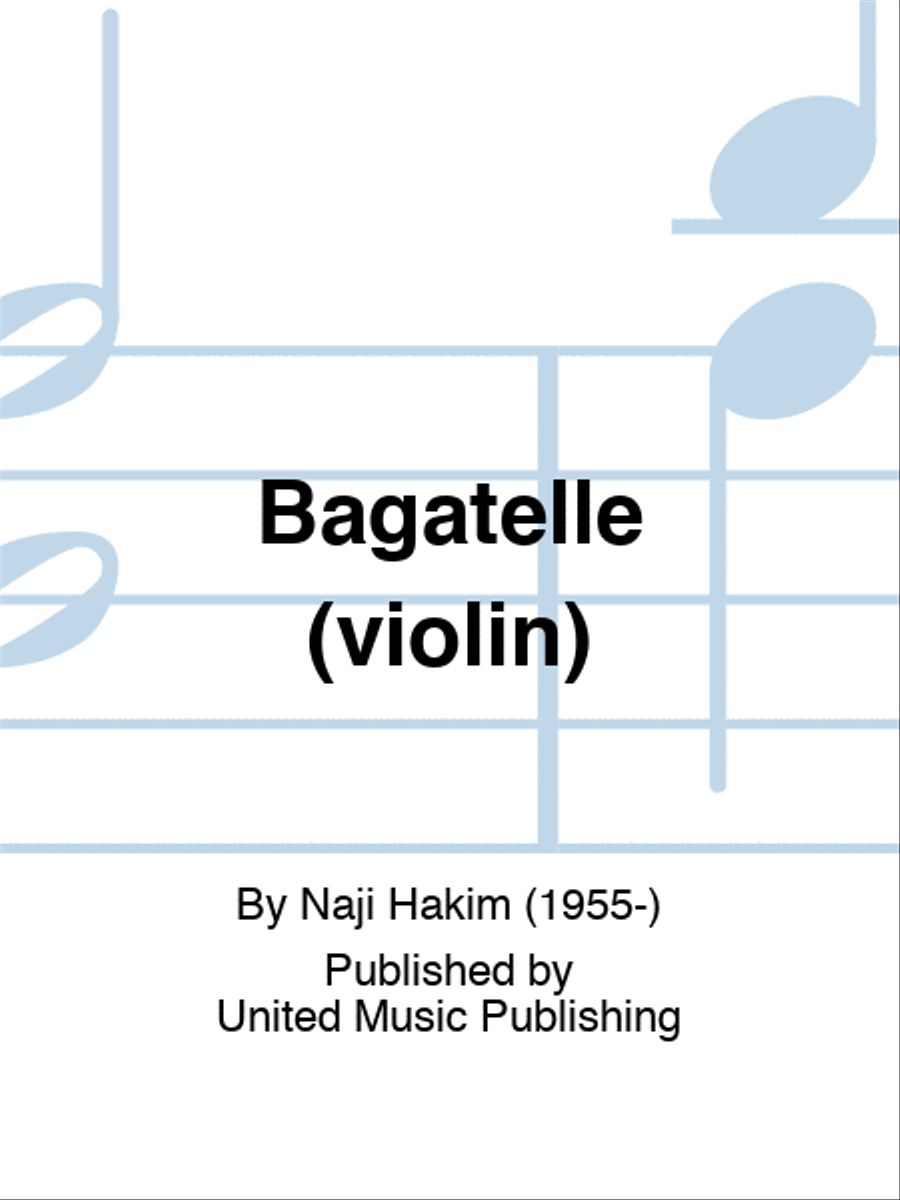 Bagatelle Bagatelle Violin Solo scores gallery preview page 1