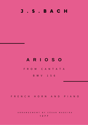 Arioso (BWV 156) - French Horn and Piano (Full Score and Parts)