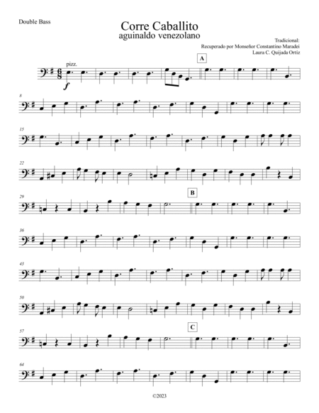 Corre Caballito. Aguinaldo venezolano. String orchestra, intermediate level. SCORE & PARTS. image number null