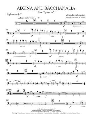 Aegina and Bacchanalia (from Spartacus) - Euphonium in Bass Clef