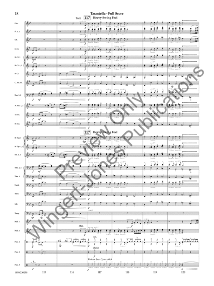 Tarantella Concert Band scores gallery preview page 19