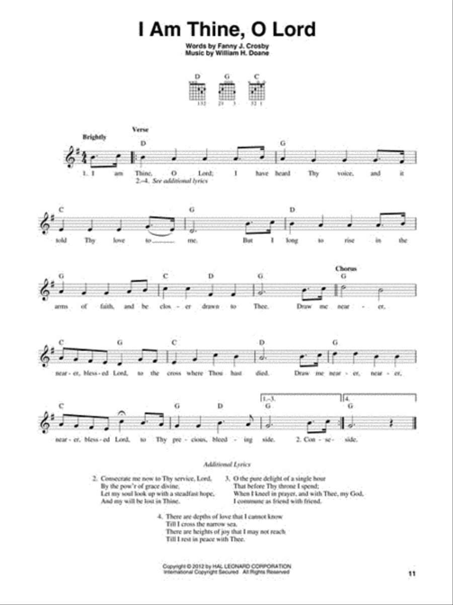 3-Chord Hymns for Guitar Guitar scores gallery preview page 4