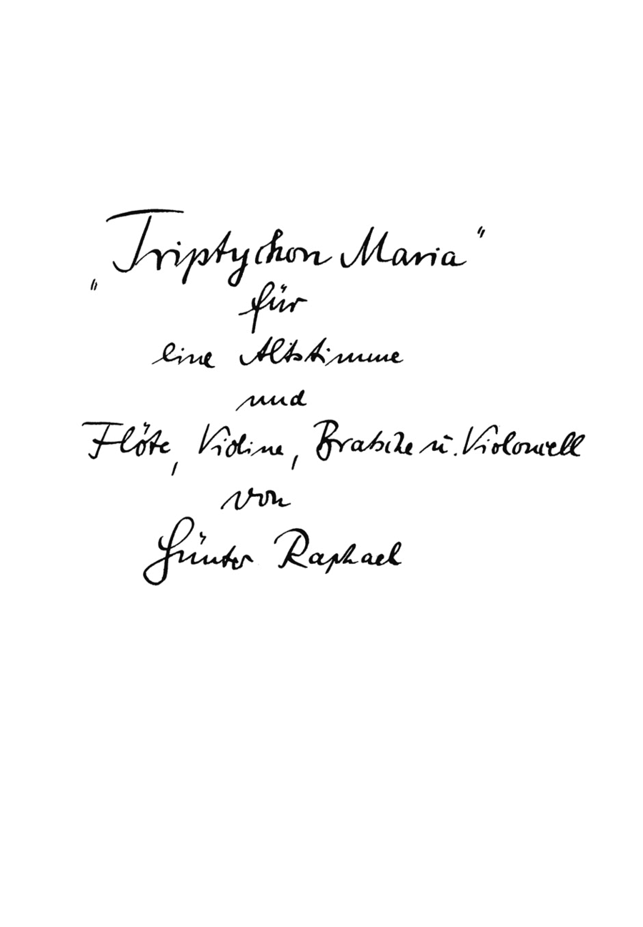 Triptychon Maria Flute scores gallery preview page 1