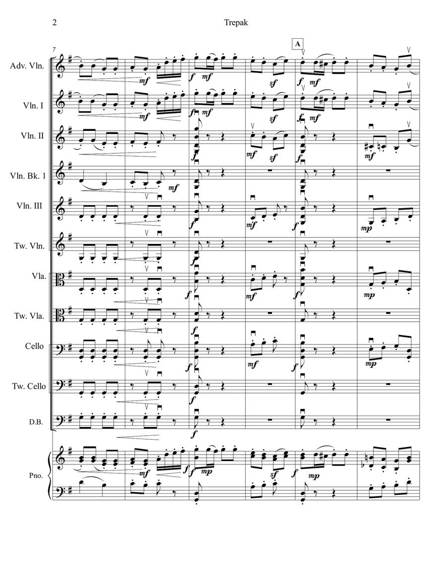 Trepak from the Nutcracker for Multi-Level String Orchestra String Orchestra scores gallery preview page 5