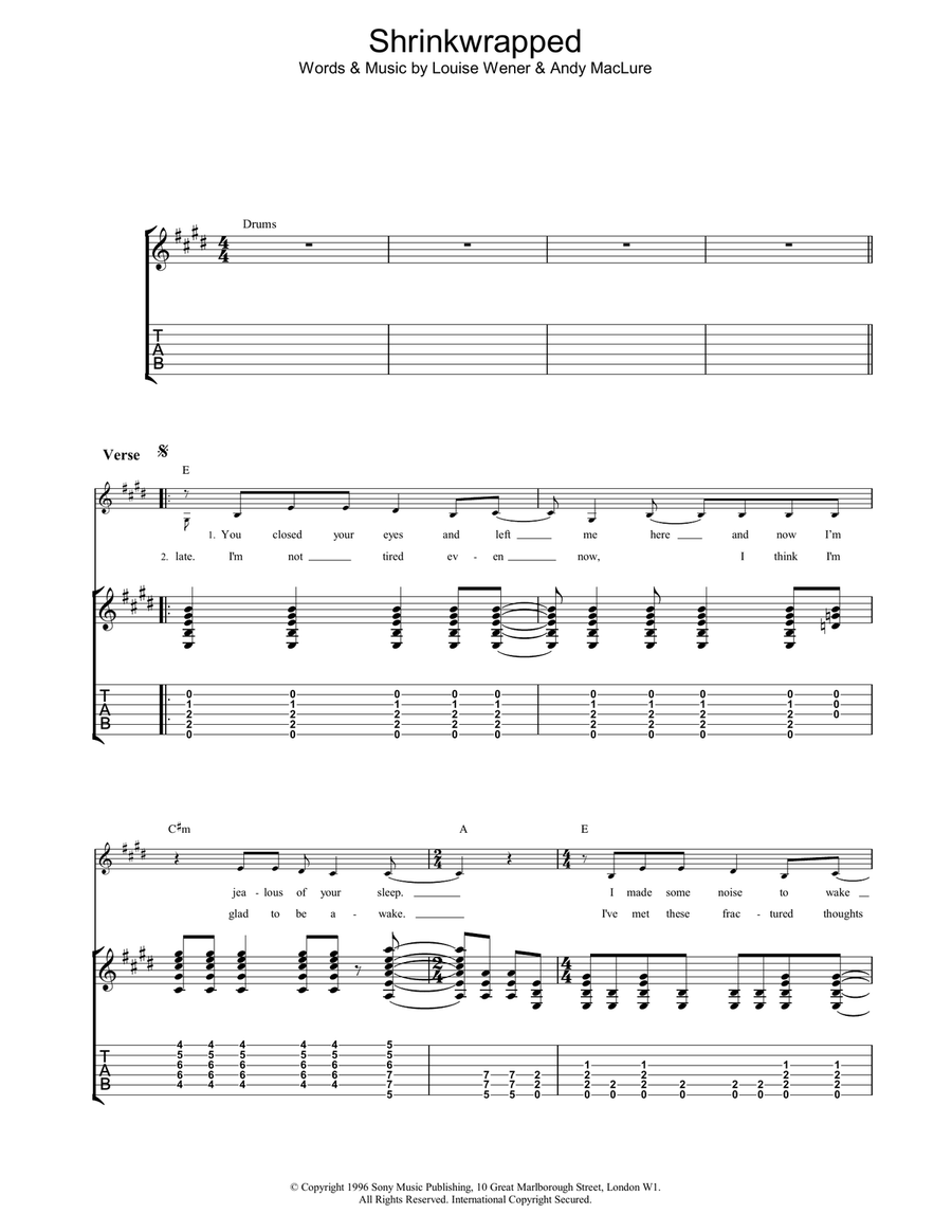Shrinkwrapped Shrinkwrapped Acoustic Guitar scores gallery preview page 1