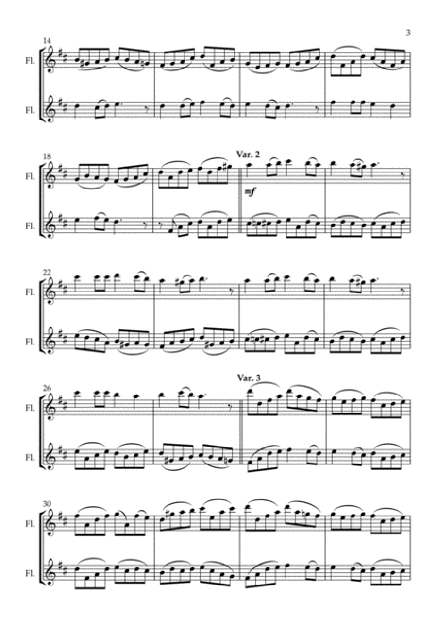 When I Survey The Wondrous Cross, for Flute Duet Flute Duet scores gallery preview page 3