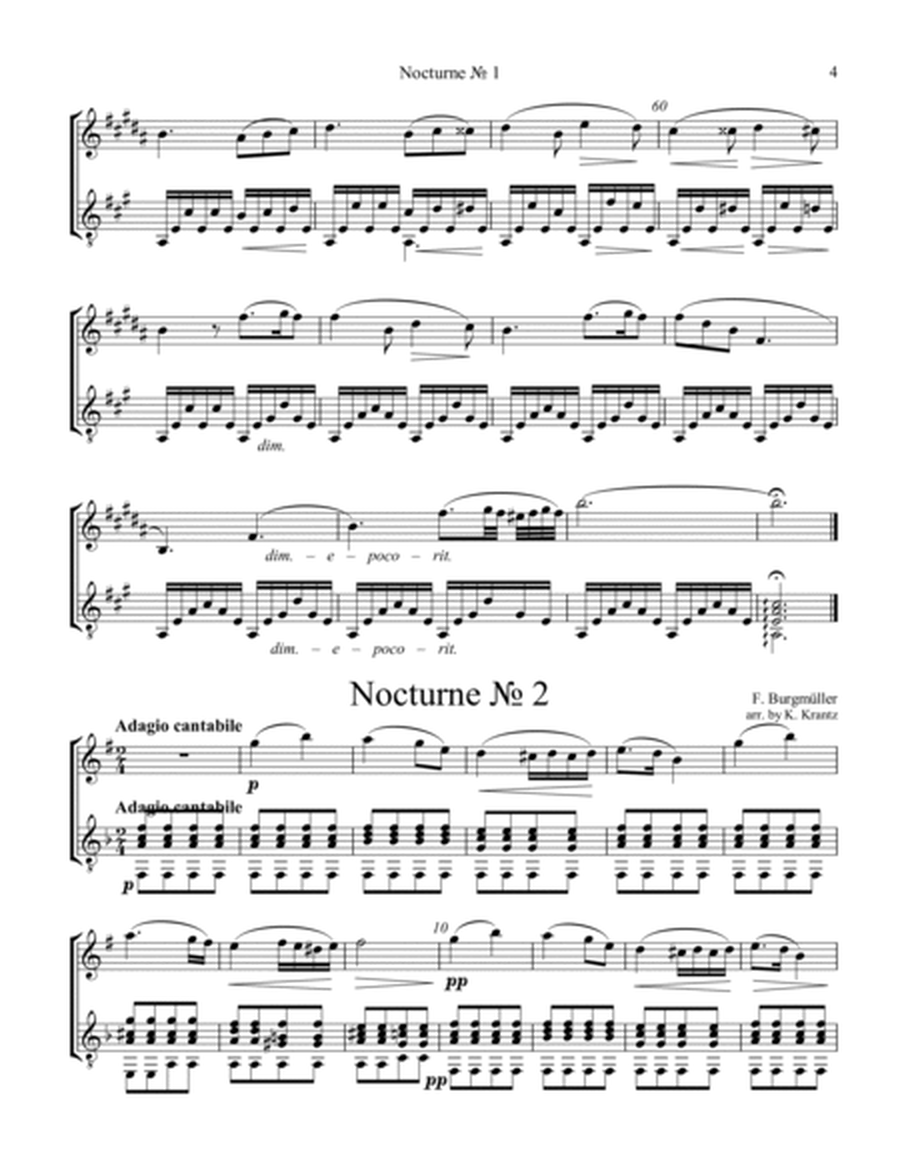 Nocturnes 1, 2 & 3 for clarinet in Bb and guitar image number null