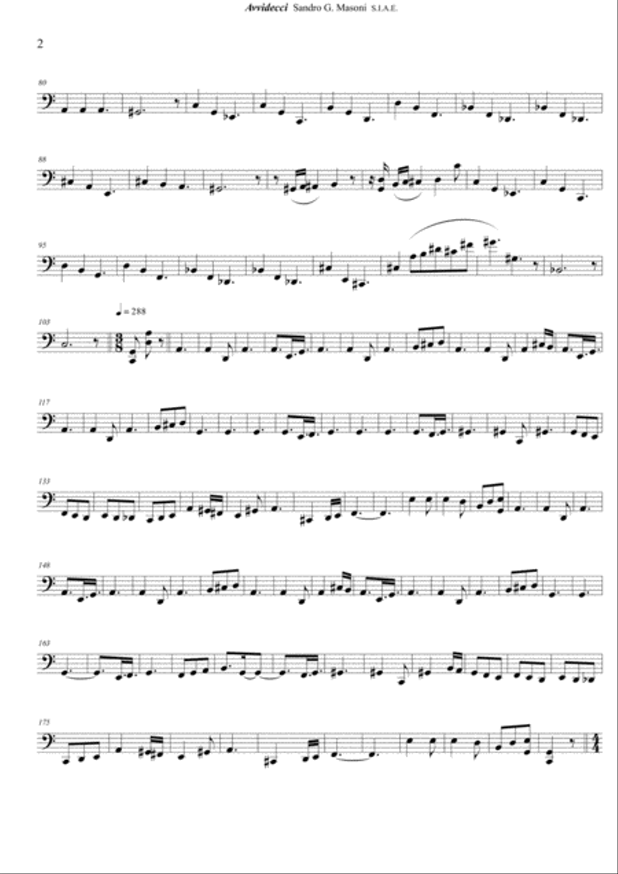 Avvidecci ('Cello part) Avvidecci ('Cello part) String Quartet scores gallery preview page 2