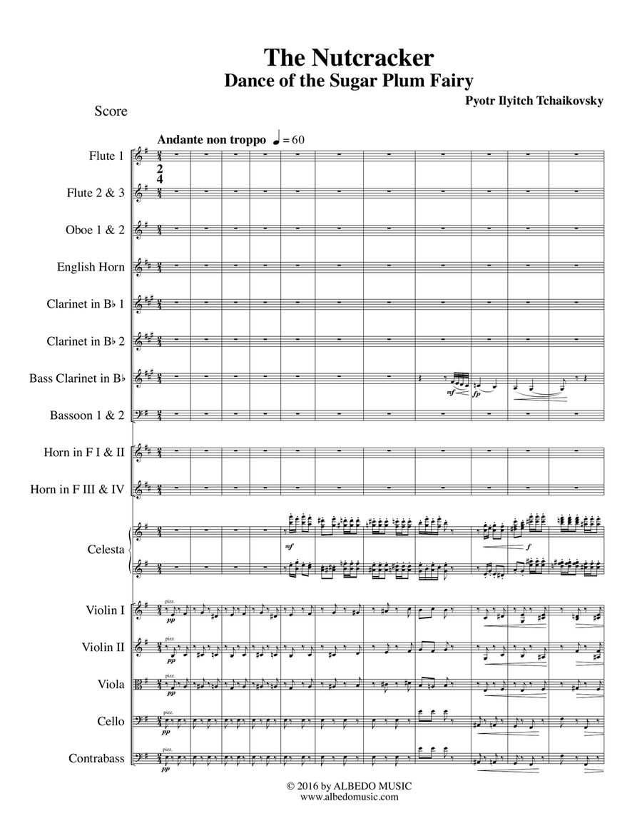 Dance of the Sugar Plum Fairy from The Nutcracker for Full Orchestra Full Orchestra scores gallery preview page 1