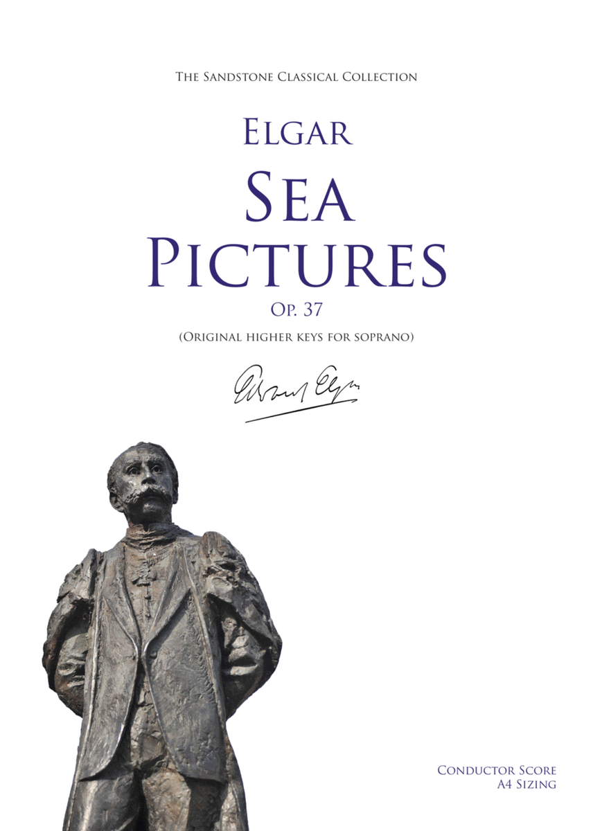Sea Pictures, Op. 37 Conductor Score (A4 Size) (Original higher keys for soprano)