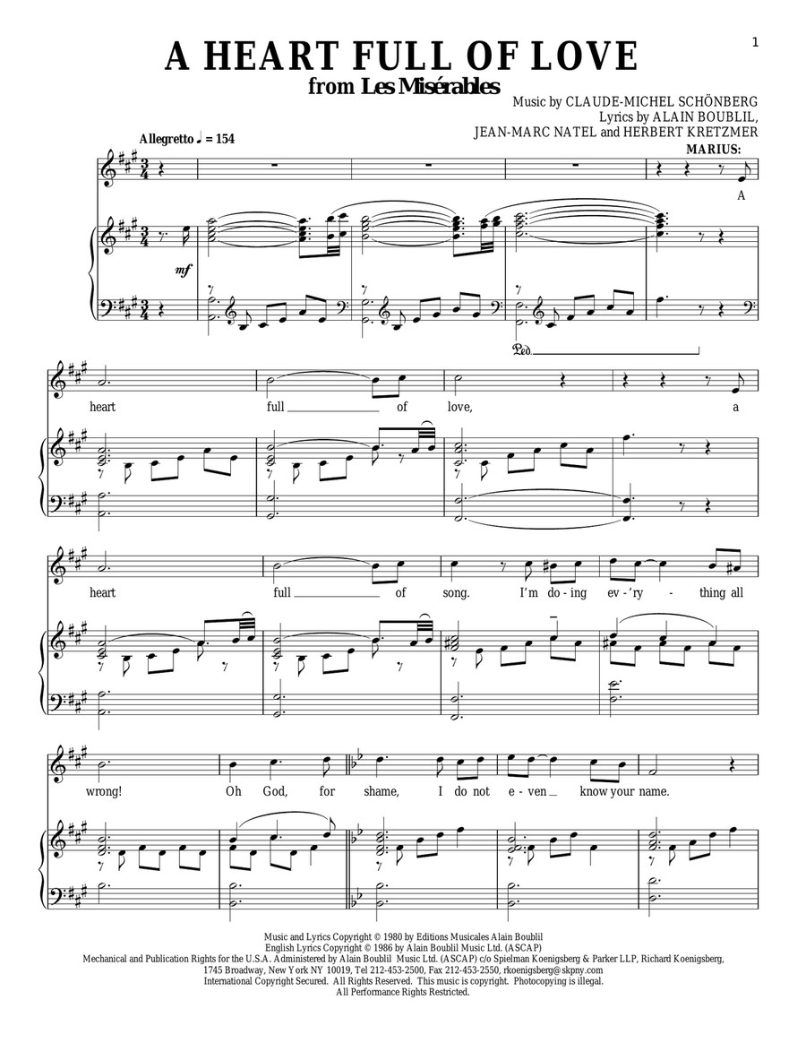 A Heart Full Of Love A Heart Full Of Love Voice Solo scores gallery preview page 1
