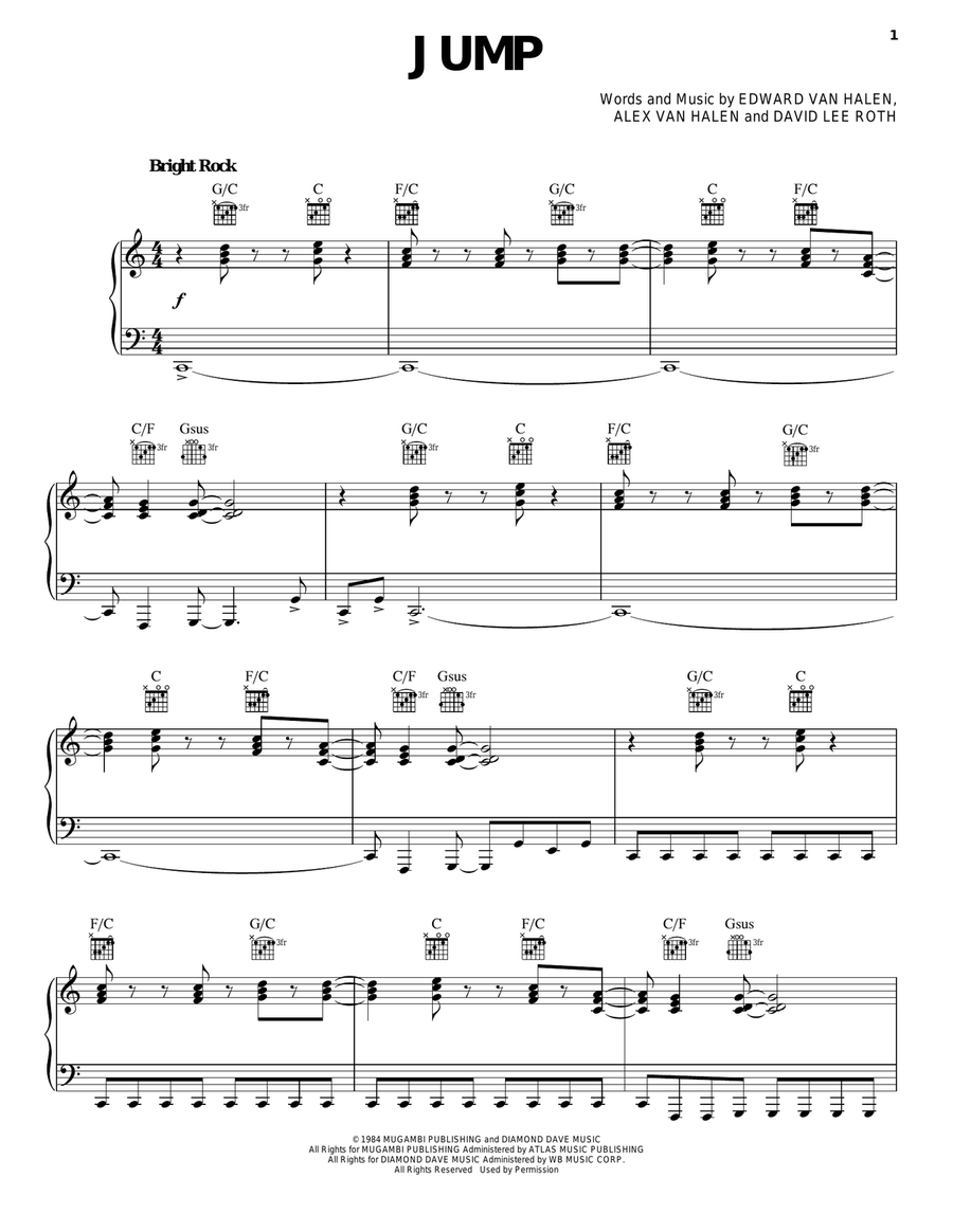Jump Jump Acoustic Guitar scores gallery preview page 1