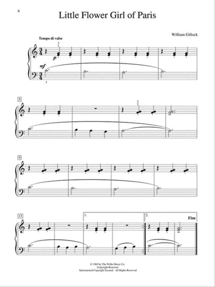 Classic Piano Repertoire – William Gillock Easy Piano scores gallery preview page 3