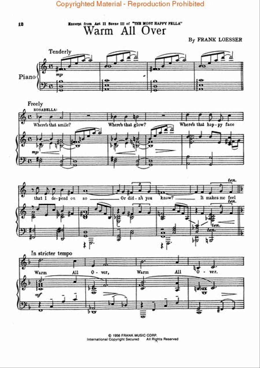The Most Happy Fella Piano, Vocal, Guitar scores gallery preview page 4