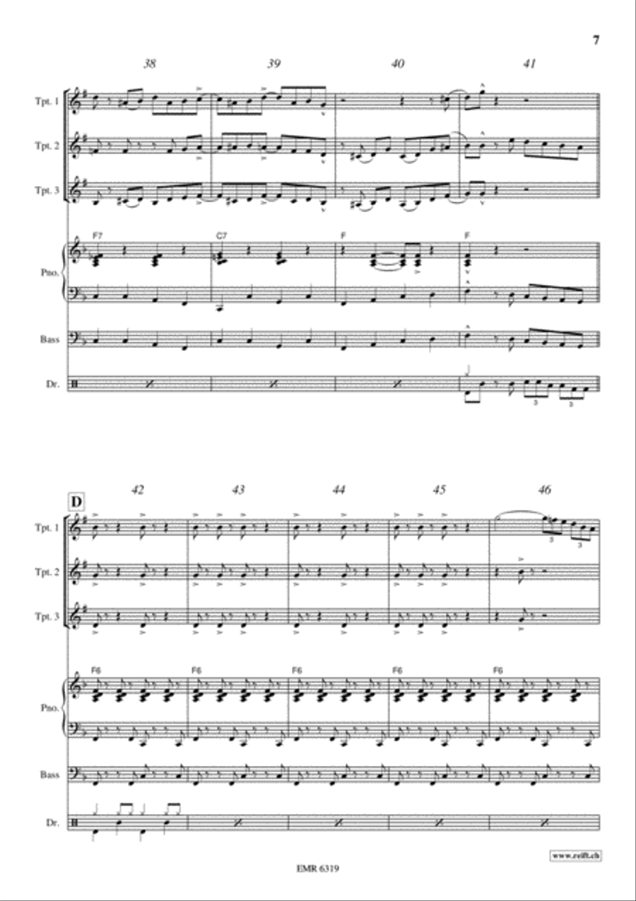 St. Louis Blues Trumpet Trio scores gallery preview page 7