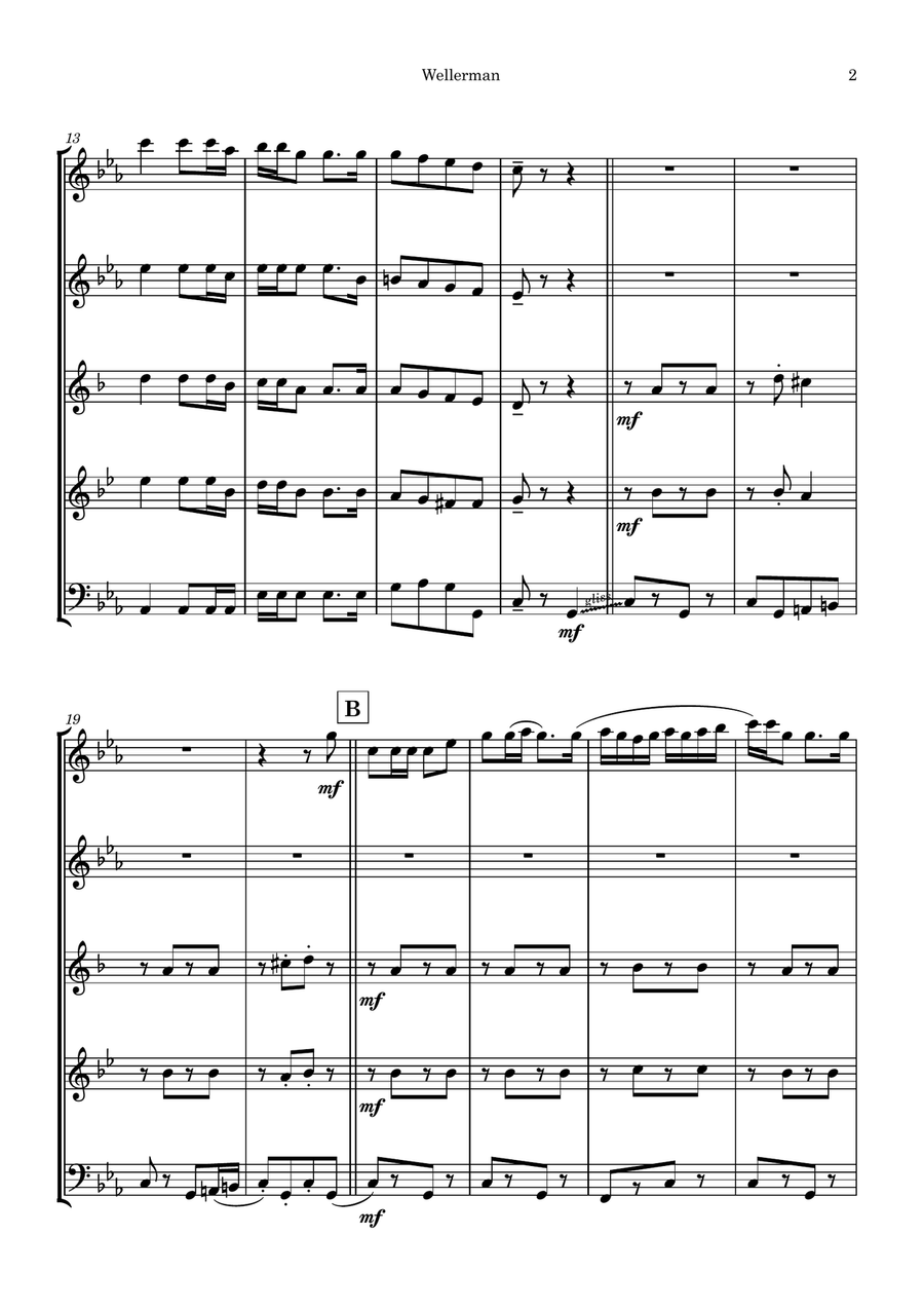Sea Songs Sea Songs Woodwind Quintet scores gallery preview page 3