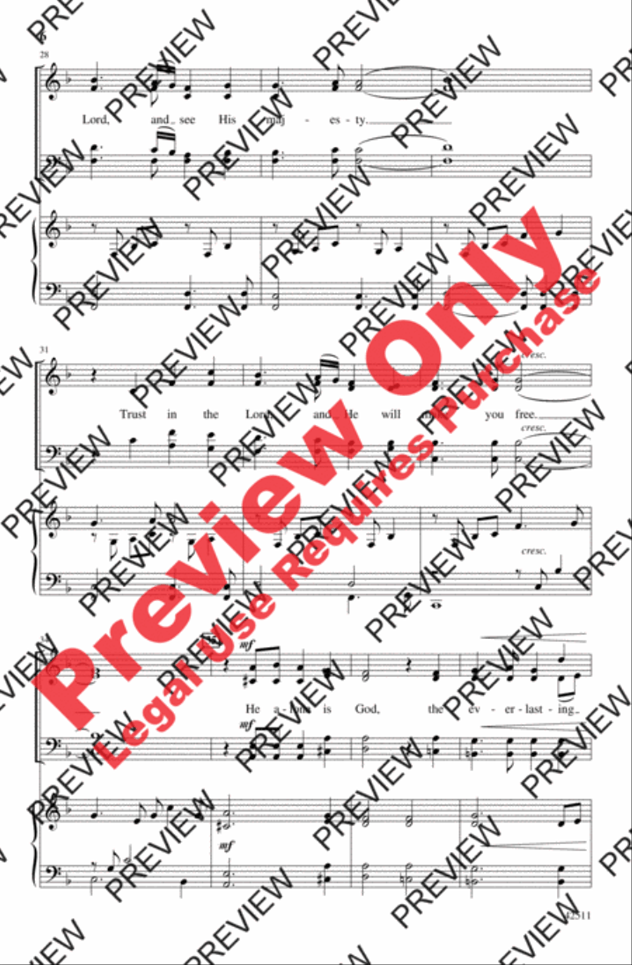 Open the Gates 4-Part scores gallery preview page 6