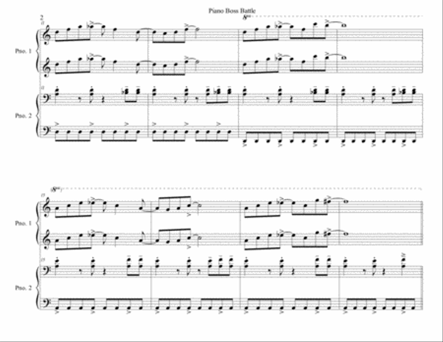 Piano Boss Battle Piano scores gallery preview page 2