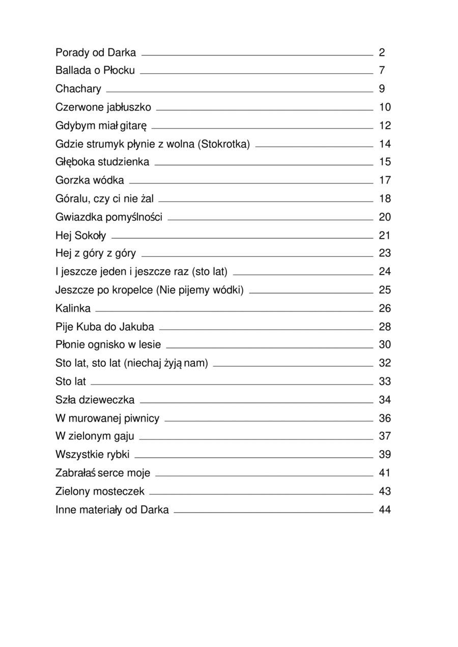 Polish Folk Sheet Music Collection - 24 Songs [LEAD SHEET] Piano scores gallery preview page 1