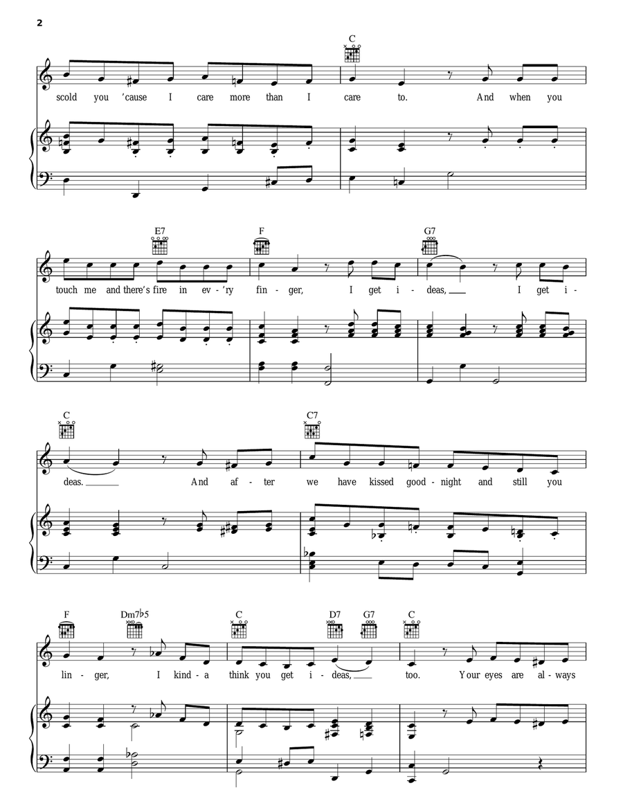 I Get Ideas I Get Ideas Piano, Vocal, Guitar scores gallery preview page 2