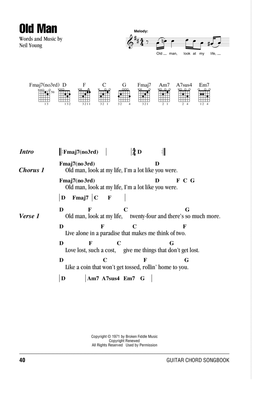 Old Man Old Man Acoustic Guitar scores gallery preview page 1