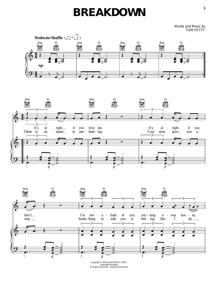 Breakdown Acoustic Guitar scores gallery preview page 1