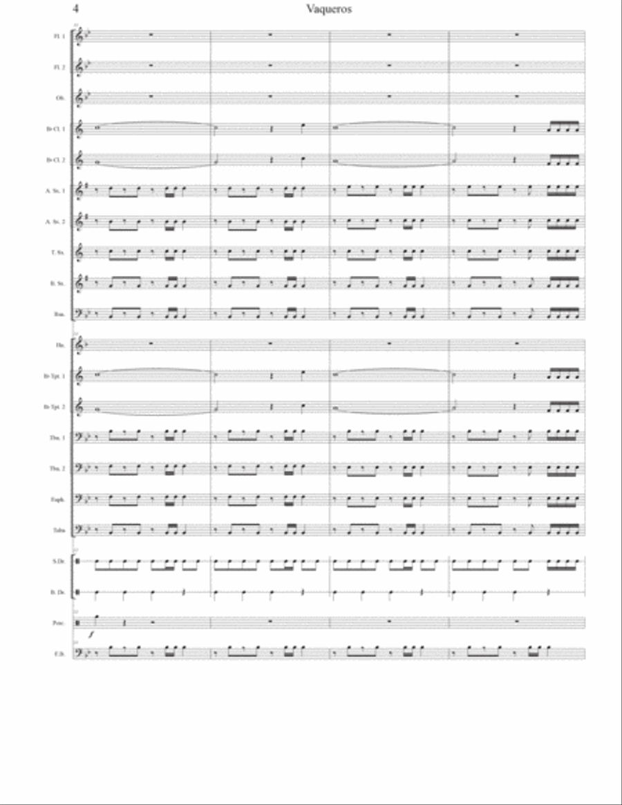 Vaqueros (Cowboys) For Concert Band Concert Band scores gallery preview page 5