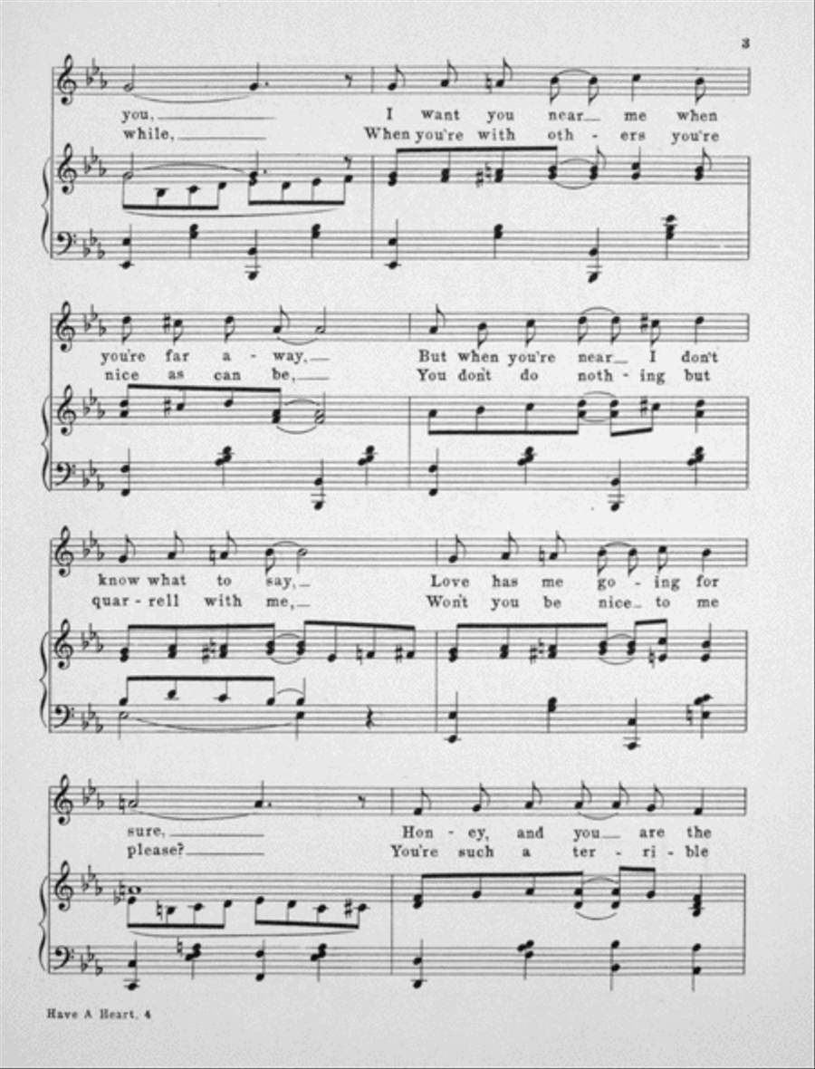 Won't You Please, Have a Heart Voice scores gallery preview page 3