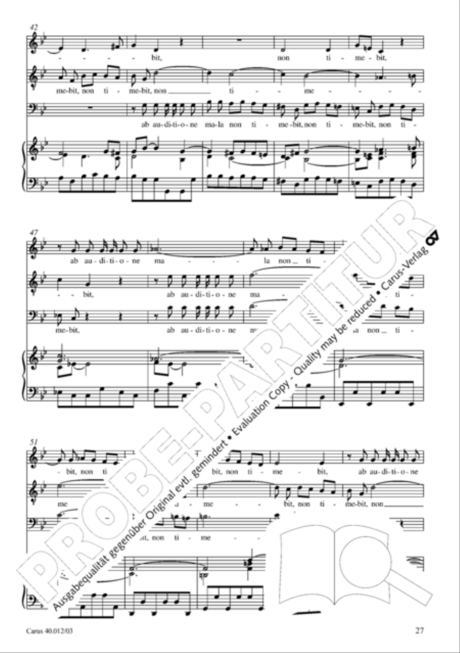 Beatus vir (How blest is he) Psalm 111 4-Part scores gallery preview page 28
