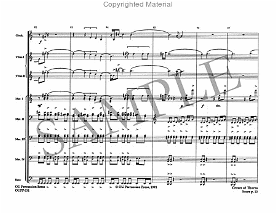 Crown of Thorns Percussion Ensemble scores gallery preview page 14