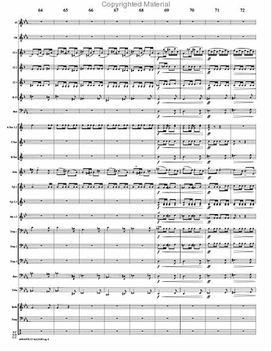 Andante et Allegro Andante et Allegro Concert Band scores gallery preview page 11