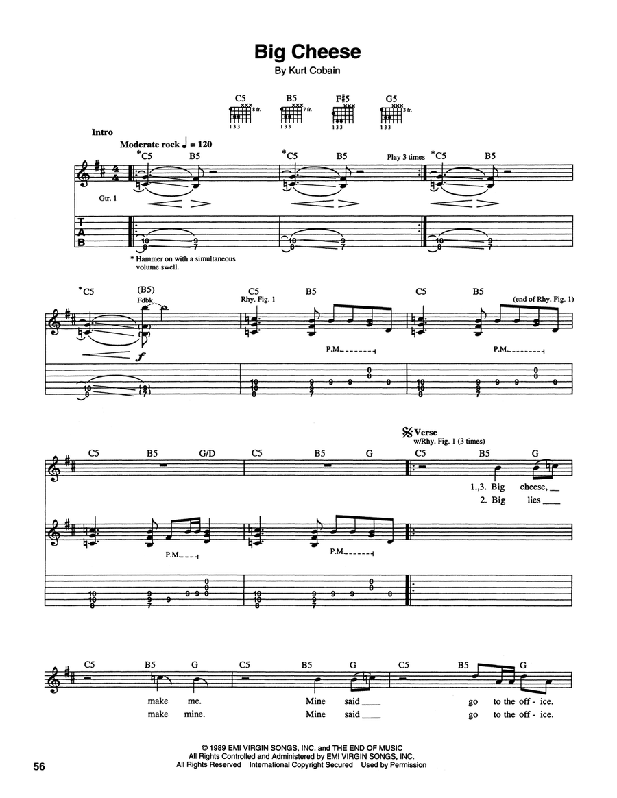 Big Cheese Acoustic Guitar scores gallery preview page 1