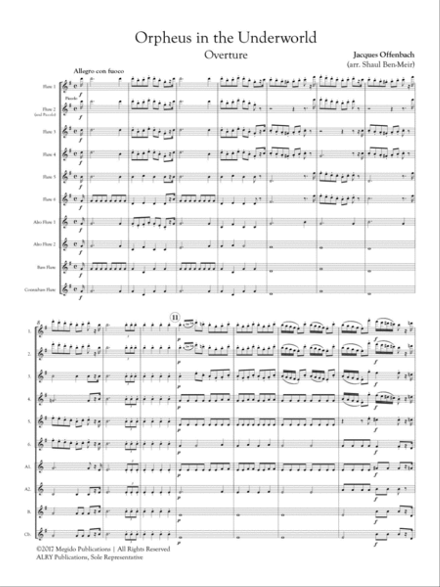 Orpheus in the Underworld for Flute Orchestra Flute Choir scores gallery preview page 2