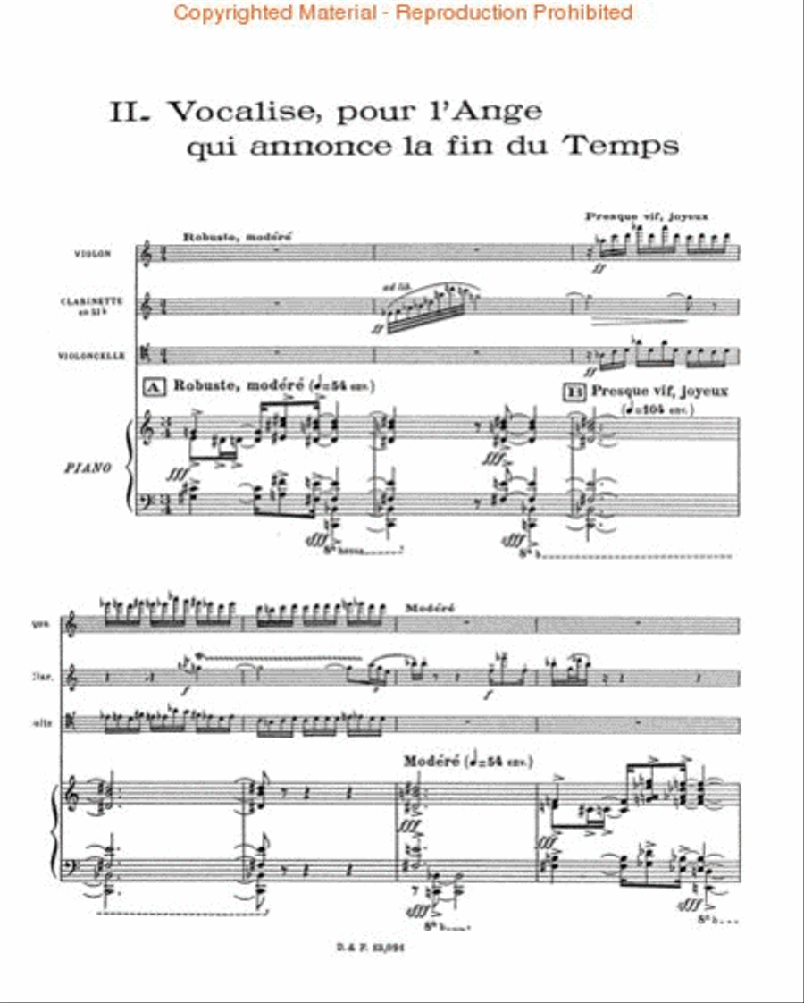 Quatuor Pour La Fin Du Temps - Quartet For The End of Time