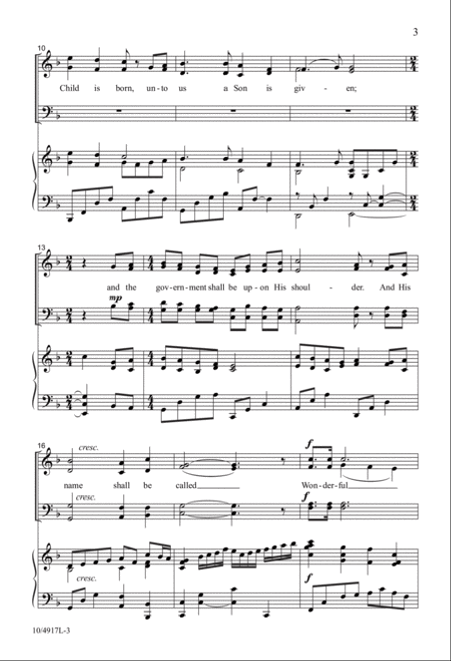 A Child Is Born 4-Part scores gallery preview page 3